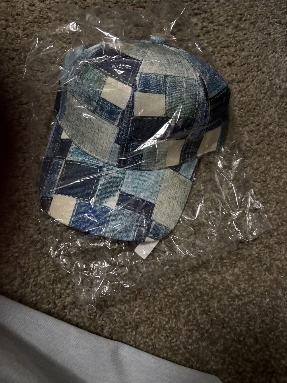 Patchwork Blue Denim Baseball Cap - Women's Hat